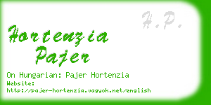 hortenzia pajer business card